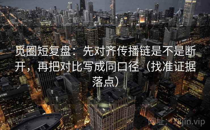 觅圈短复盘:先对齐传播链是不是断开,再把对比写成同口径(找准证据落点)
