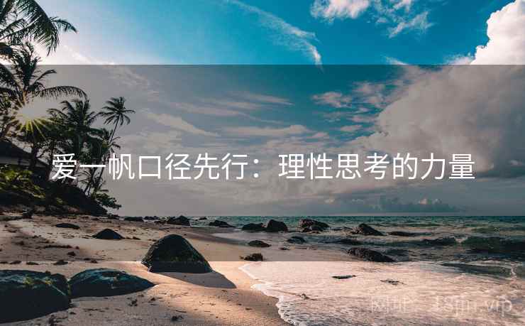 爱一帆口径先行:理性思考的力量