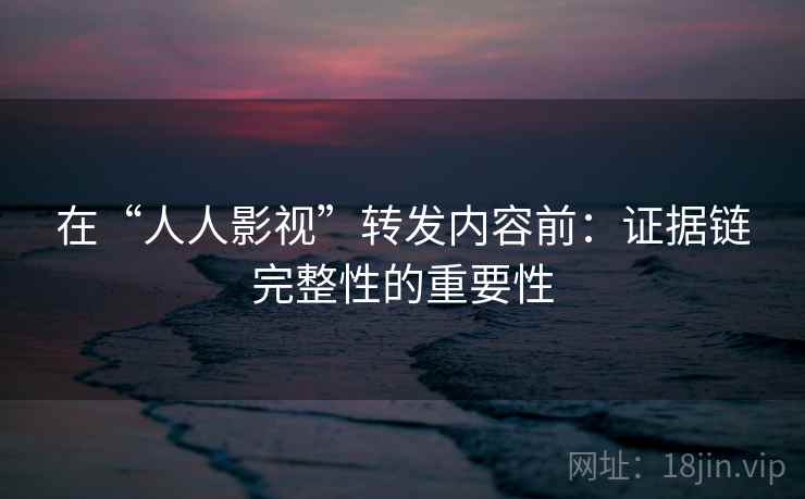 在“人人影视”转发内容前:证据链完整性的重要性 第2张 在“人人影视”转发内容前:证据链完整性的重要性 第2张