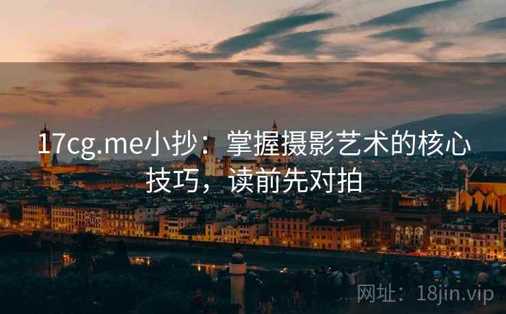 17cg.me小抄:掌握摄影艺术的核心技巧,读前先对拍